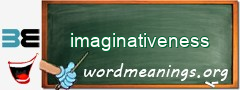 WordMeaning blackboard for imaginativeness